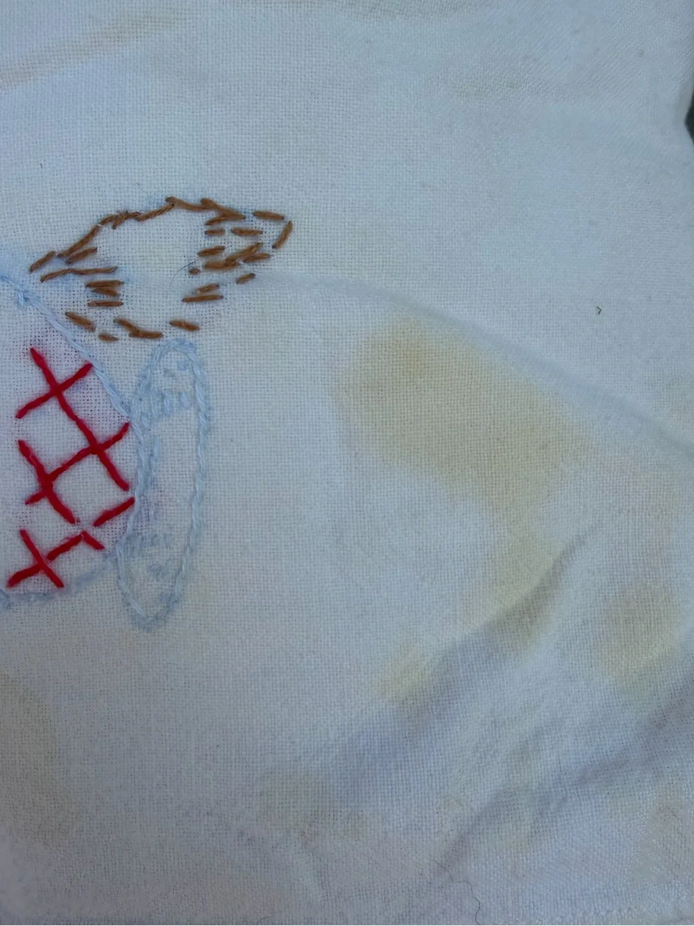 VTG 21-Piece Hand Embroidered Small Tablecloth Lot Kitschy Kittens Birds FLAWS
